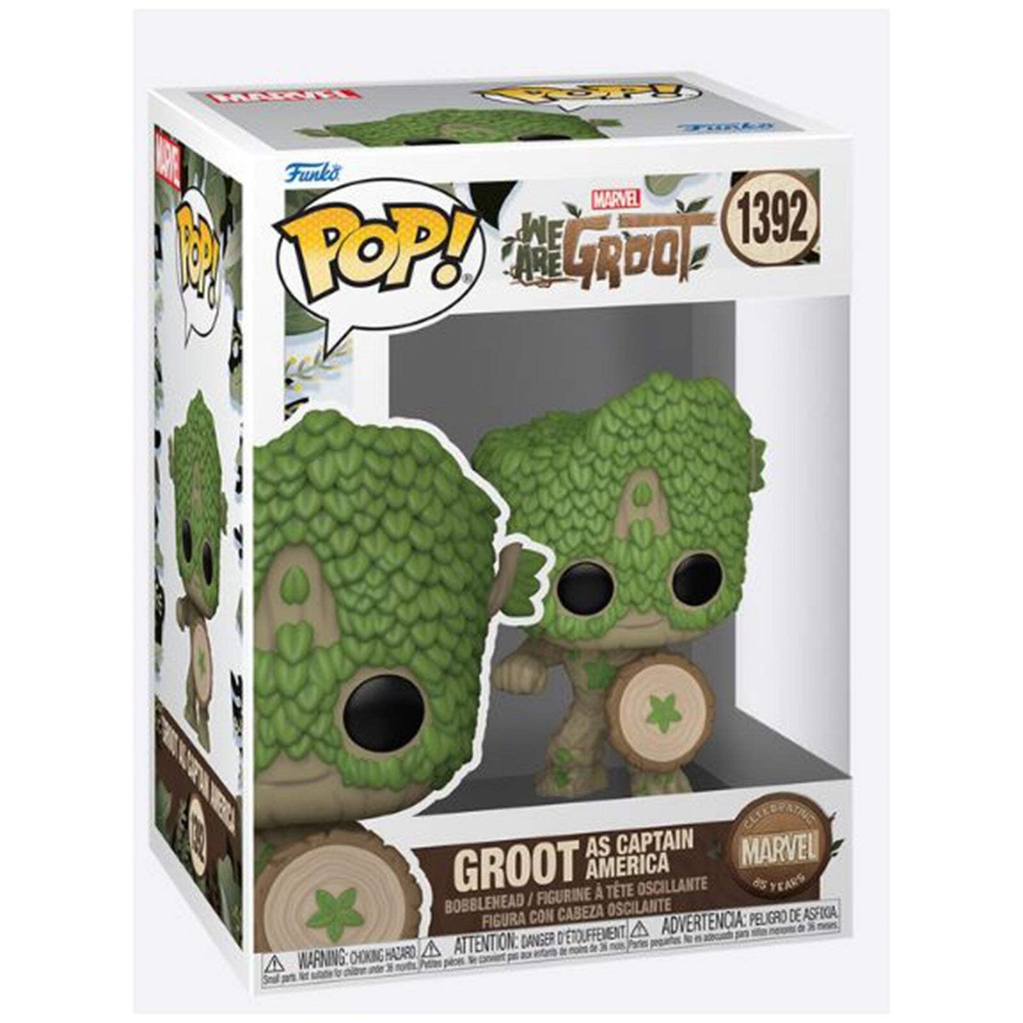 Funko Pop! Television Marvel We Are Groot Groot As Captain America #1392
