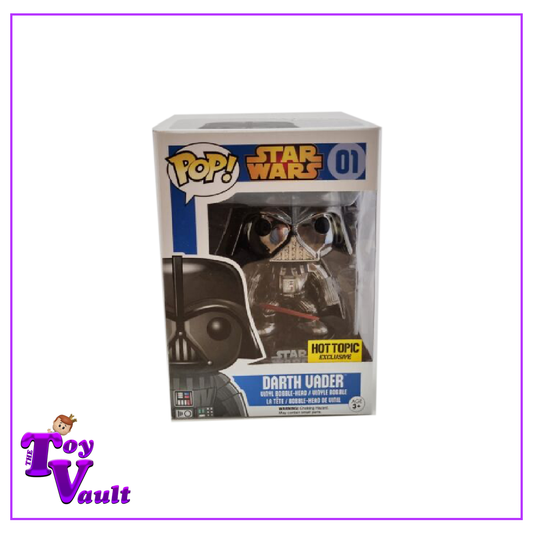 Funko Pop! Star Wars Blue Box - Darth Vader #01 (Chrome) Hot Topic Exclusive